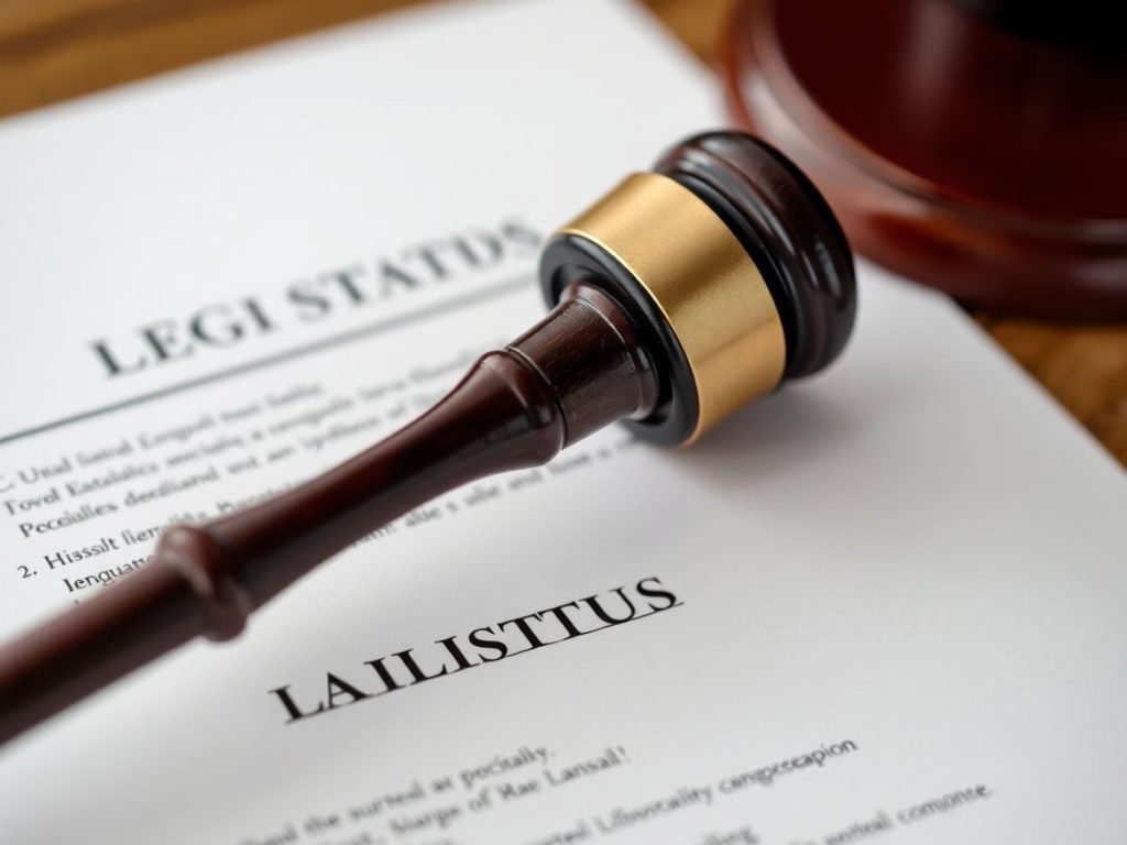 Ciocan judecătoresc pe un document legal.